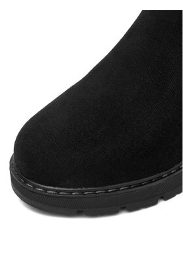 DeeZee Botki V2222-1 Czarny. Kolor: czarny. Materiał: materiał