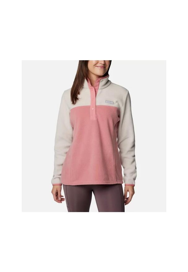 columbia - Bluza polarowa damska Columbia Benton Springs 1/2 Snap Pullover Fleece II. Kolor: biały. Materiał: polar