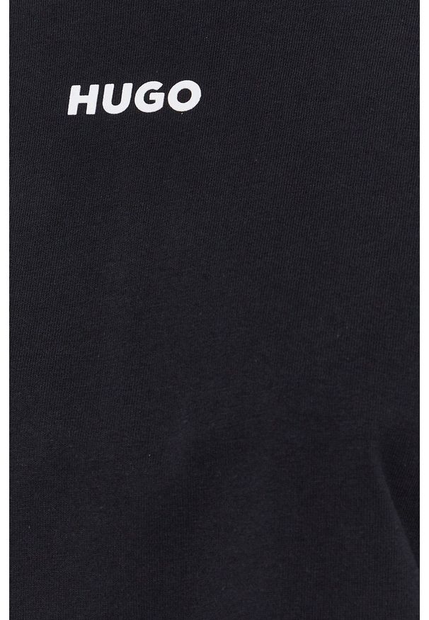 Hugo - HUGO t-shirt bawełniany kolor czarny. Kolor: czarny. Materiał: bawełna. Wzór: gładki