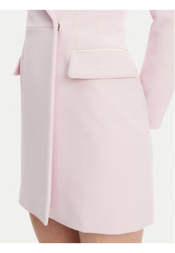 Elisabetta Franchi Sukienka koktajlowa AB-734-51E2-V600 Różowy Regular Fit. Kolor: różowy. Materiał: syntetyk. Styl: wizytowy