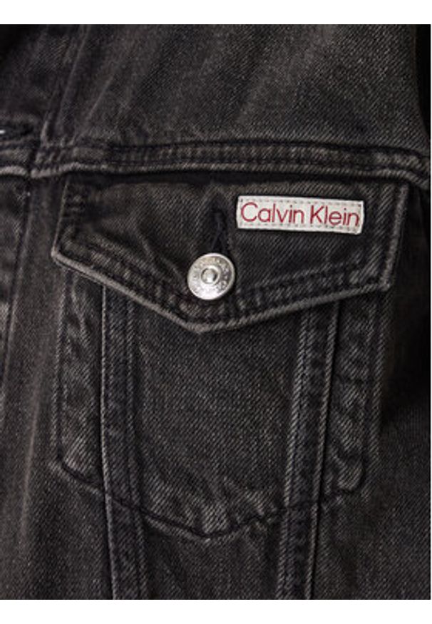 Calvin Klein Jeans Kurtka jeansowa Classic LV04RE765G Czarny Regular Fit. Kolor: czarny. Materiał: bawełna