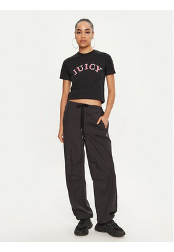 Juicy Couture T-Shirt College Gf JCSCT224414 Czarny Regular Fit. Kolor: czarny. Materiał: bawełna