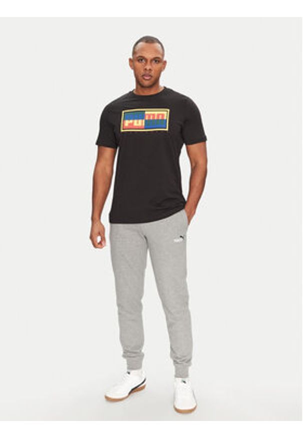 Puma T-Shirt Graphics Box 684827 Czarny Regular Fit. Kolor: czarny. Materiał: bawełna