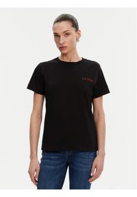 Guess T-Shirt W5RI04 I3Z14 Czarny Regular Fit. Kolor: czarny. Materiał: bawełna
