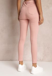 Renee - Różowe Jeansy Skinny z Wysokim Stanem Yholo. Stan: podwyższony. Kolor: różowy. Styl: klasyczny #5