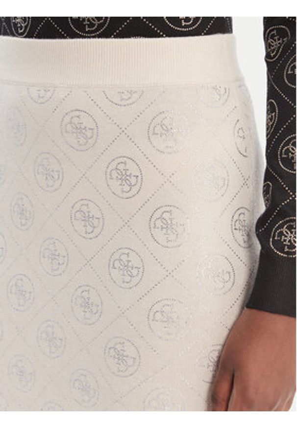 Guess Spódnica mini W6RD0O Z3JD2 Beżowy Regular Fit. Kolor: beżowy. Materiał: syntetyk