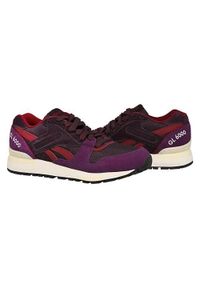 Buty do chodzenia damskie Reebok GL 6000 WW. Zapięcie: sznurówki. Kolor: fioletowy, wielokolorowy. Materiał: materiał, skóra, tkanina, syntetyk. Szerokość cholewki: normalna. Sport: turystyka piesza
