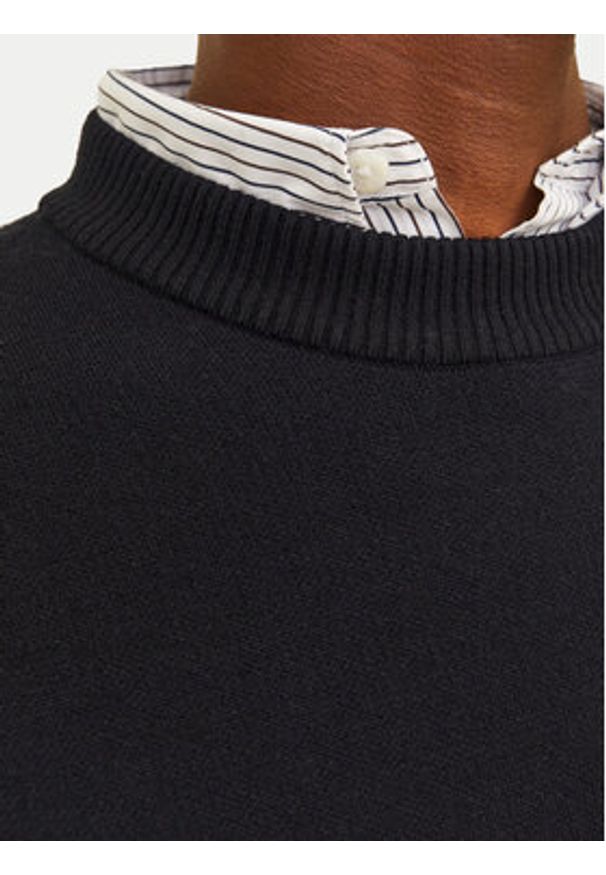 Jack & Jones Sweter 12261852 Czarny Loose Fit. Kolor: czarny. Materiał: wiskoza, syntetyk