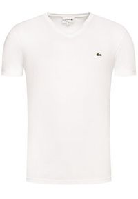 Lacoste T-Shirt TH2036 Biały Regular Fit. Kolor: biały. Materiał: bawełna #3