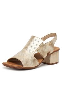 Rieker Sandały 64665-60 Złoty. Kolor: złoty. Materiał: materiał #2