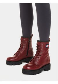 Tommy Jeans Botki Tjw Urban Tumbled Ltr Wl EN0EN02317 Bordowy. Kolor: czerwony. Materiał: skóra #3