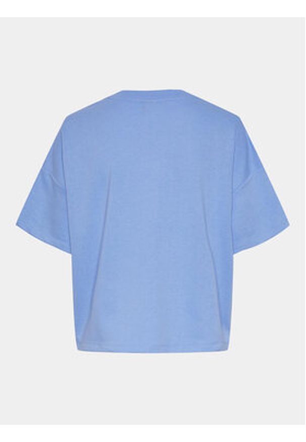Pieces T-Shirt Chilli Summer 17118870 Niebieski Loose Fit. Kolor: niebieski. Materiał: bawełna, syntetyk