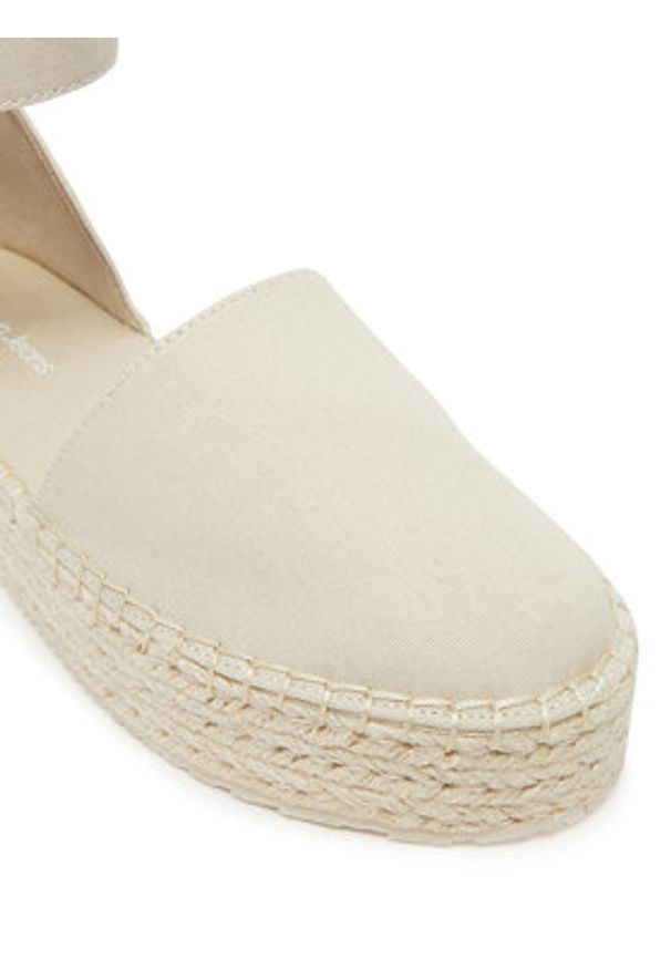 Calvin Klein Jeans Espadryle Flatform Espadrille Sling Mg YW0YW01735 Beżowy. Kolor: beżowy. Materiał: materiał