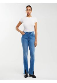 Big-Star - Jeansy damskie bootcut z rozcięciami niebieskie Blake 402. Stan: podwyższony. Kolor: niebieski. Styl: vintage, elegancki #7