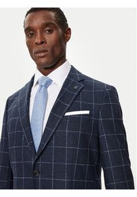 BOSS - Boss Marynarka H-Hutson 50527998 Granatowy Slim Fit. Kolor: niebieski. Materiał: bawełna