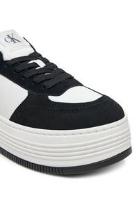 Calvin Klein Jeans Sneakersy Bold Flatf Low Lace Mix YW0YW01742 Biały. Kolor: biały. Materiał: zamsz, skóra #3