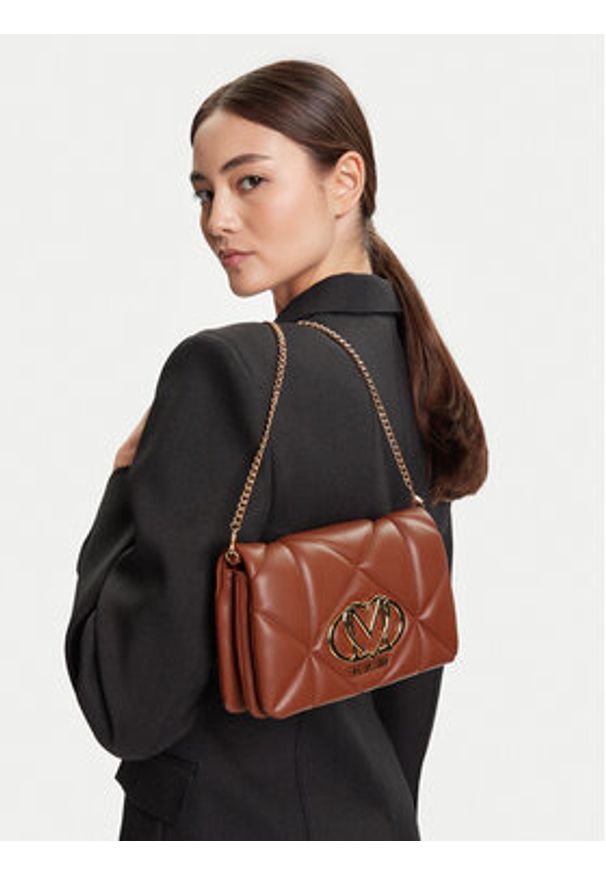 Love Moschino - LOVE MOSCHINO Torebka JC4043PP1NLC0312 Brązowy. Kolor: brązowy. Materiał: skórzane