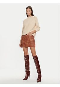 Kontatto Sweter 3M0128 Beżowy Relaxed Fit. Kolor: beżowy. Materiał: syntetyk #5