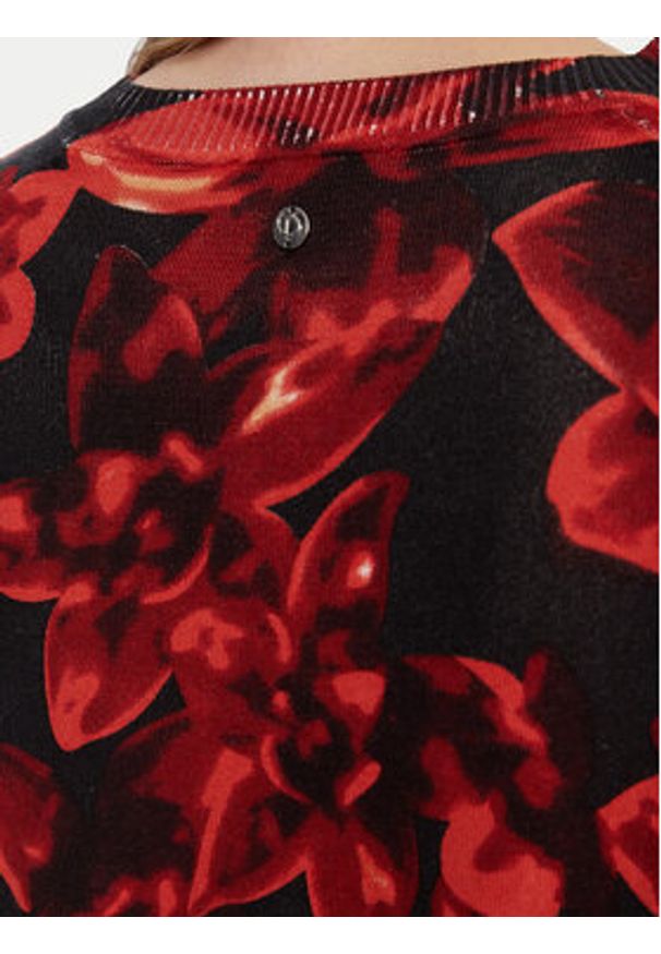 Desigual Sweter Lund 25WWJF16 Czerwony Regular Fit. Kolor: czerwony. Materiał: wiskoza