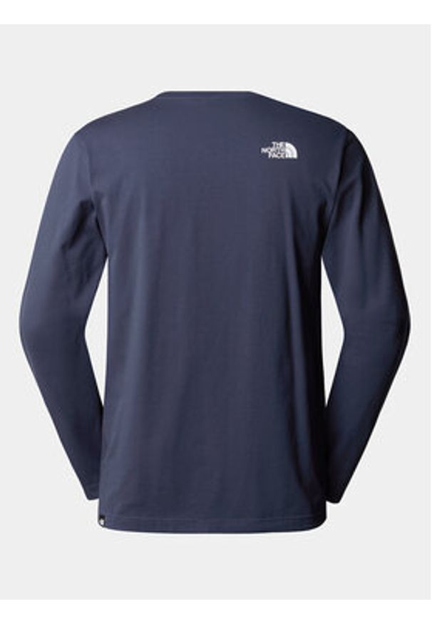 The North Face Longsleeve Simple Dome NF0A87QN Granatowy Regular Fit. Kolor: niebieski. Materiał: bawełna. Długość rękawa: długi rękaw