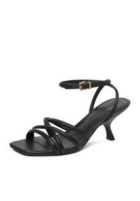 Gino Rossi - GINO ROSSI Sandały EO-LS655783-1 Czarny. Kolor: czarny. Materiał: skóra #4