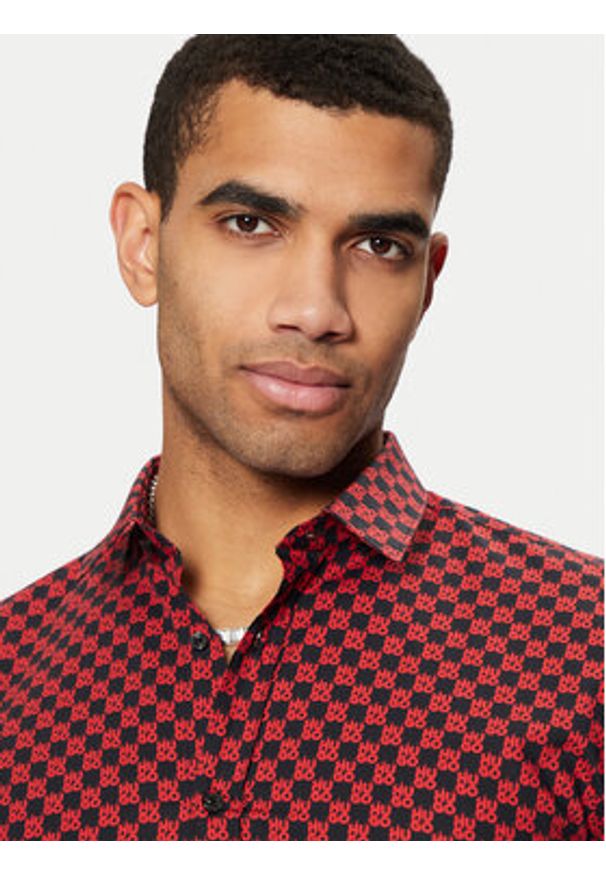 Hugo - HUGO Koszula Elisha02 50534076 Czerwony Extra Slim Fit. Kolor: czerwony. Materiał: bawełna