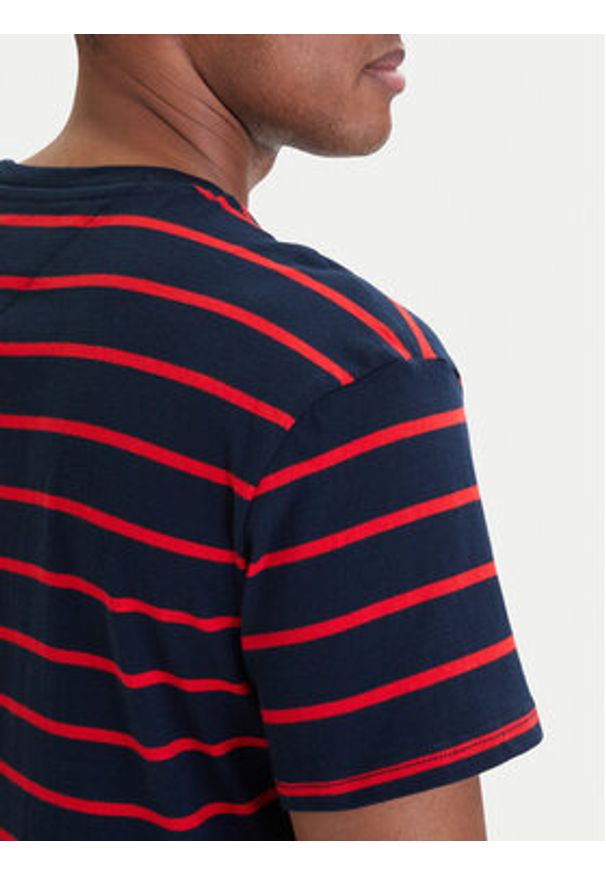 Tommy Jeans T-Shirt DM0DM22544 Granatowy Regular Fit. Kolor: niebieski. Materiał: bawełna