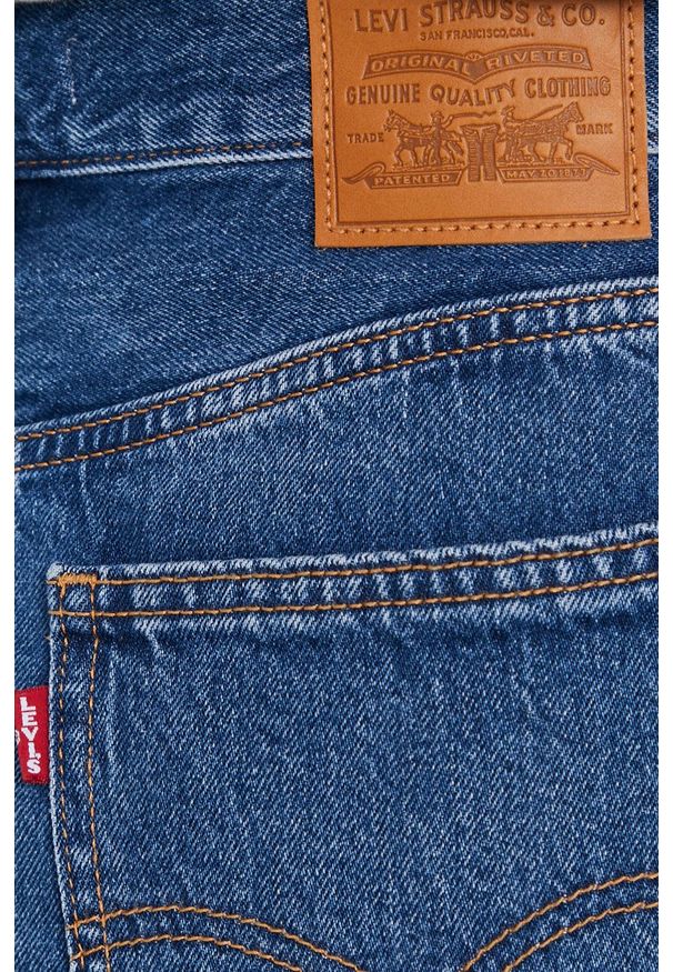 Levi's® - Levi's - Spódnica jeansowa. Okazja: na co dzień, na spotkanie biznesowe. Kolor: niebieski. Materiał: jeans. Styl: biznesowy, casual