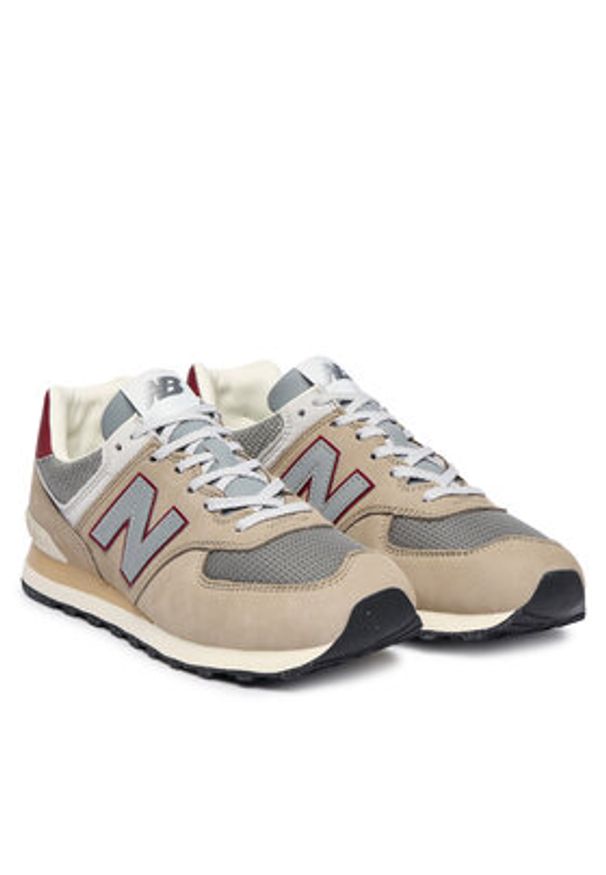 New Balance Sneakersy U574SKB M Brązowy. Kolor: brązowy. Materiał: nubuk, skóra. Model: New Balance 574