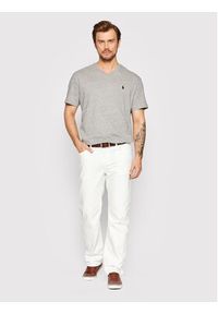 Polo Ralph Lauren T-Shirt 710708261 Szary Classic Fit. Typ kołnierza: polo. Kolor: szary. Materiał: bawełna