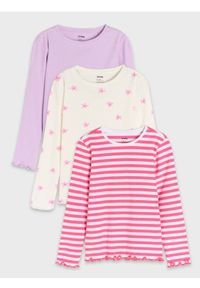 Sinsay - Koszulka z długimi rękawami 3 pack - wielobarwny. Długość rękawa: długi rękaw. Długość: długie #1