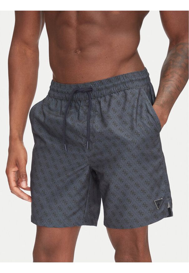 Guess Szorty kąpielowe F5GT00 WG2D2 Granatowy Regular Fit. Kolor: niebieski. Materiał: syntetyk