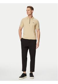 Karl Lagerfeld - KARL LAGERFELD Polo 745021 562221 Beżowy Regular Fit. Typ kołnierza: polo. Kolor: beżowy. Materiał: bawełna #4