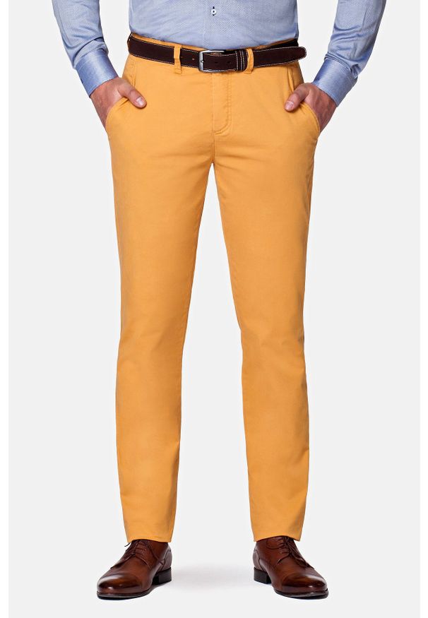 Lancerto - Spodnie Curry Chino Pedro II. Okazja: na co dzień. Materiał: elastan, bawełna, syntetyk, tkanina, materiał. Wzór: moro, kolorowy. Styl: casual, militarny, sportowy, elegancki, klasyczny