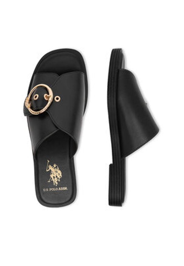 U.S. Polo Assn. Klapki EO-MARINA002W/6Y1 Czarny. Kolor: czarny. Materiał: materiał