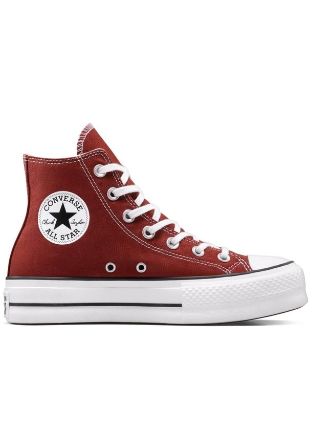 Buty sportowe Converse Chuck Taylor As Lift. Kolor: czerwony. Materiał: materiał. Sport: fitness