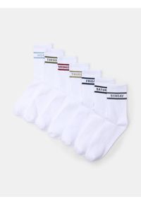 Sinsay - Prążkowane skarpetki 7 pack - wielobarwny. Materiał: prążkowany