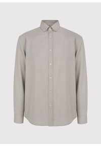 Pako Lorente - PAKO LORENTE – Gładka koszula męska beżowa długi rękaw. Okazja: na co dzień. Kolor: beżowy, zielony. Materiał: bawełna. Długość rękawa: długi rękaw. Długość: długie. Wzór: gładki. Styl: casual #8