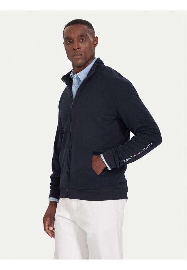 TOMMY HILFIGER - Tommy Hilfiger Bluza UM0UM03688 Granatowy Regular Fit. Kolor: niebieski. Materiał: syntetyk, bawełna