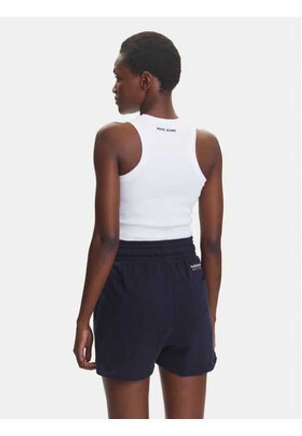 Pepe Jeans Top Red Bull Racing Logo RL500002 Biały Slim Fit. Kolor: biały. Materiał: bawełna