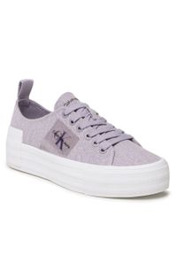 Tenisówki Calvin Klein Jeans Bold Vulc Flatf Laceup Wn YW0YW01039 Lavender Aura VUP. Kolor: fioletowy. Materiał: materiał #1