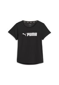 Puma - T-shirt treningowy damski PUMA Fit Logo Ultrabreathe. Kolor: wielokolorowy, czarny, biały