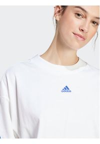 Adidas - adidas T-Shirt Future Icons 3-Stripes IS3236 Biały Loose Fit. Kolor: biały. Materiał: bawełna