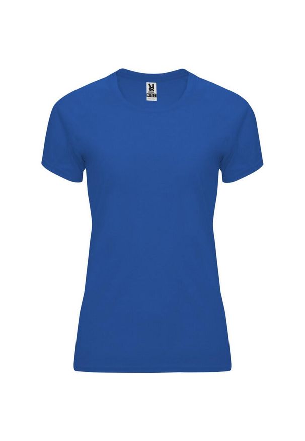 ROLY - Damska Koszulka Sportowa Z Krótkim Rękawem Bahrain. Kolor: niebieski. Długość rękawa: krótki rękaw. Długość: krótkie. Sport: turystyka piesza