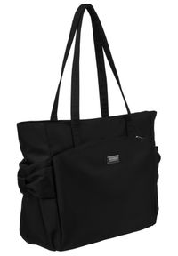 Czarny shopper bag Peterson PTN CTY-15. Kolor: czarny. Styl: elegancki, casual