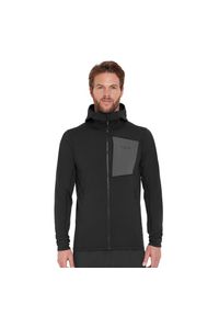 Bluza polarowa męska Rab Superflux Hoody z kapturem. Typ kołnierza: kaptur. Kolor: czarny. Materiał: polar