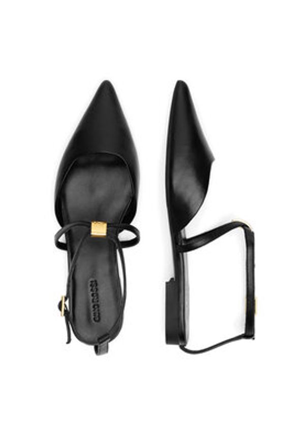 Gino Rossi - GINO ROSSI Baleriny ALANA-SLT593-X8 Czarny. Kolor: czarny. Materiał: skóra