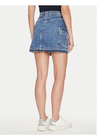 Guess Spódnica jeansowa W4YD52 D5B65 Niebieski Regular Fit. Kolor: niebieski. Materiał: bawełna