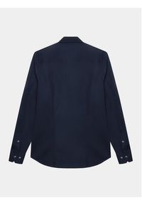 Sisley Koszula 5CNX5QL19 Granatowy Slim Fit. Kolor: niebieski. Materiał: bawełna #4