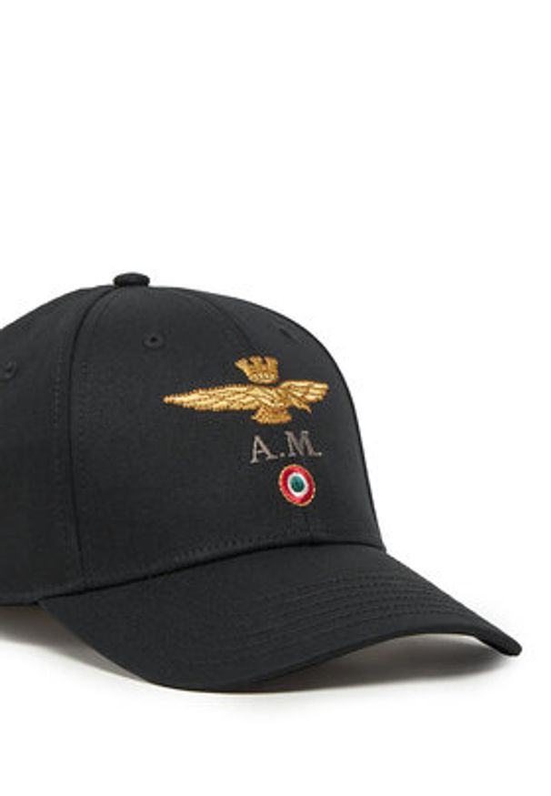 Aeronautica Militare Czapka z daszkiem 251HA1100CT2848 Czarny. Kolor: czarny. Materiał: bawełna, materiał